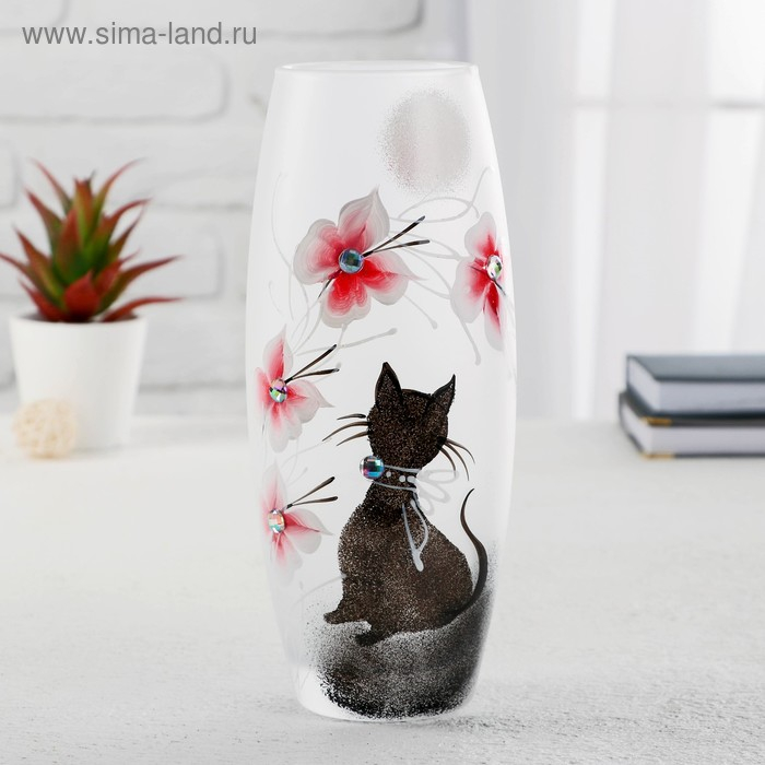 Ваза стекло Ваза стекло "Кошка" 6, d-7.5см 10х26 см, v=1.7л