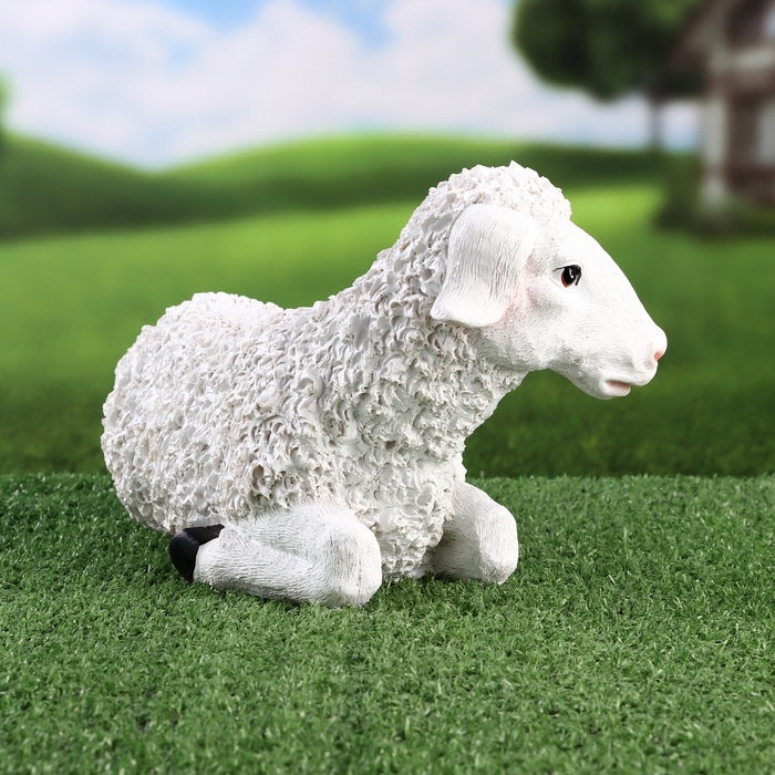 Садовая фигура  Садовая фигура "Ягненок лежит" 29х15х17см