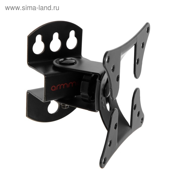 Кронштейн ARM Media LCD-101, для ТВ, наклонно-поворотный, 10-26 Кронштейн ARM Media LCD-101, для ТВ, наклонно-поворотный, 10-26", 90 мм от стены, черный