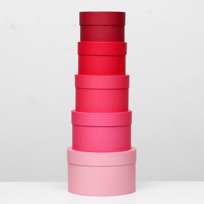 Набор круглых коробок 5 в 1 Набор круглых коробок 5 в 1 "Пантон 200", 23 х 23 х 14 - 15 х 15 х 10 см