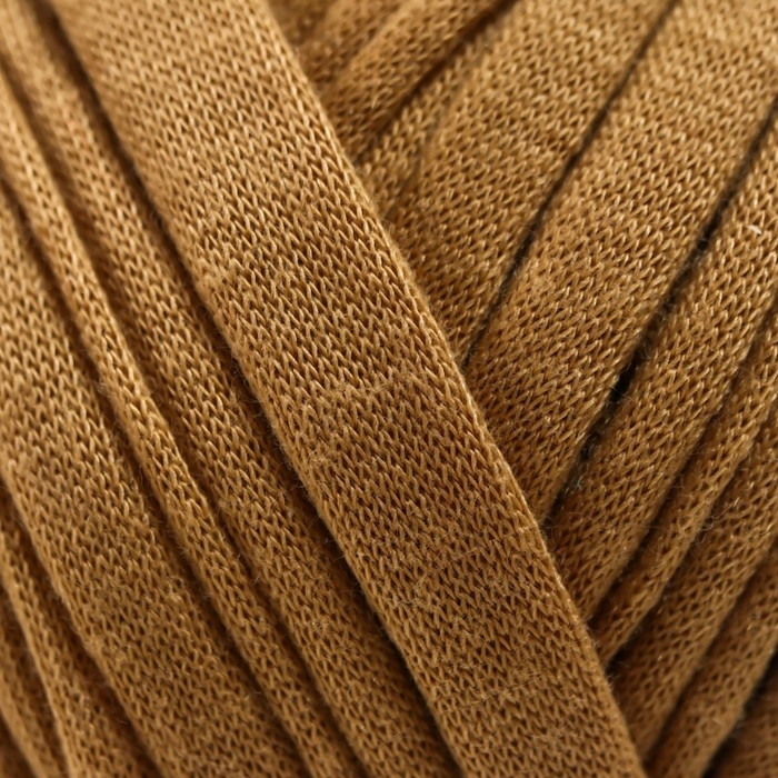 Пряжа трикотажная 100% хлопок "Лентино mini" 100 гр 40 м цвет 25 миндаль