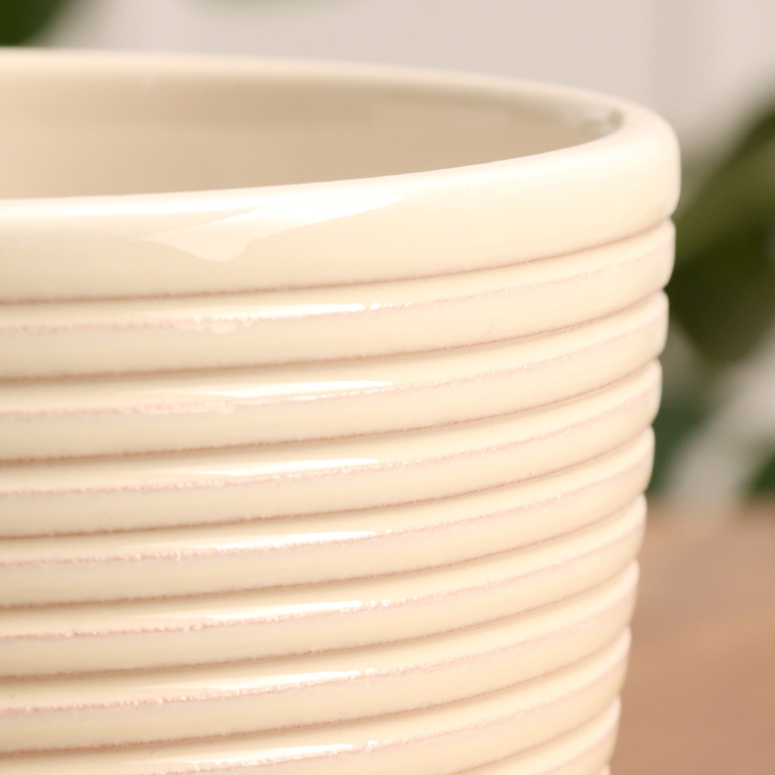 Горшок цветочный Спираль бежевый крокус №1, 0,7 л, d - 11,7 см Горшок цветочный Спираль бежевый крокус №1, 0,7 л, d - 11,7 см