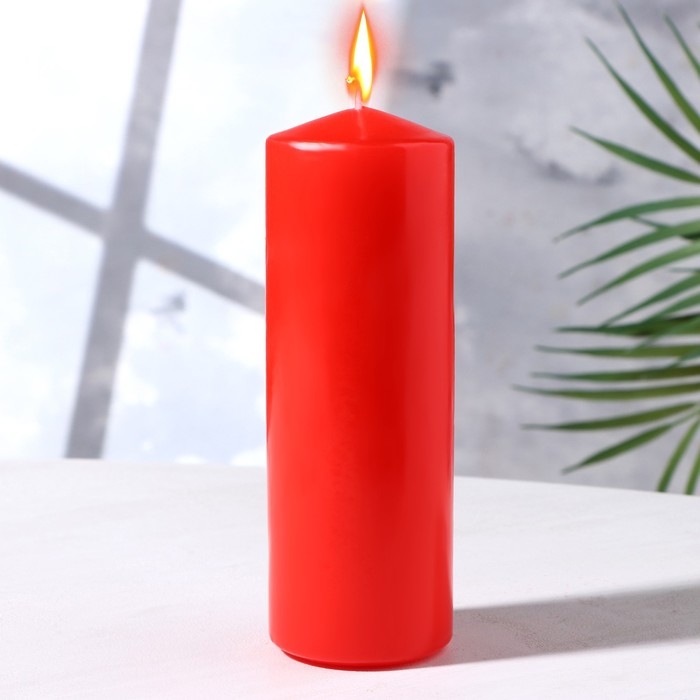 Свеча классическая 5х15 см, красная Свеча классическая 5х15 см, красная