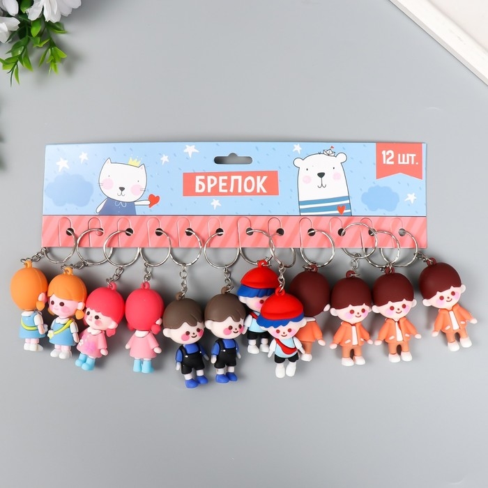 Брелок резина Брелок резина "Малышка/Малыш" МИКС 3х1,8х6 см