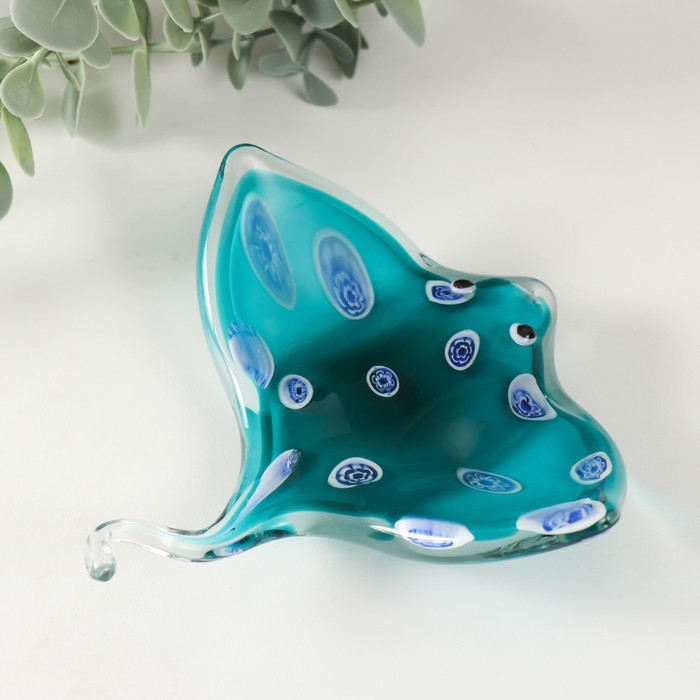 Сувенир стекло Сувенир стекло "Скат с точками" под муранское стекло 13,5х13,8х4 см