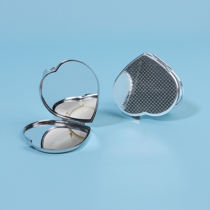 Зеркало складное, 7 × 6 см, цвет серебристый Зеркало складное, 7 × 6 см, цвет серебристый