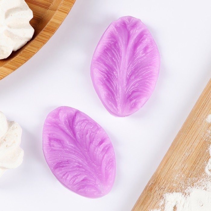 Молд «Лист тропических растений», силикон, 2 шт, 6,5×4×2,3 см, цвет МИКС Молд «Лист тропических растений», силикон, 2 шт, 6,5×4×2,3 см, цвет МИКС