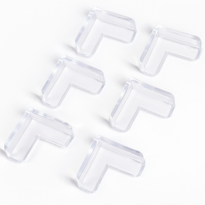 Защитные накладки на углы, набор 6 шт., силикон, Крошка Я Защитные накладки на углы, набор 6 шт., силикон, Крошка Я