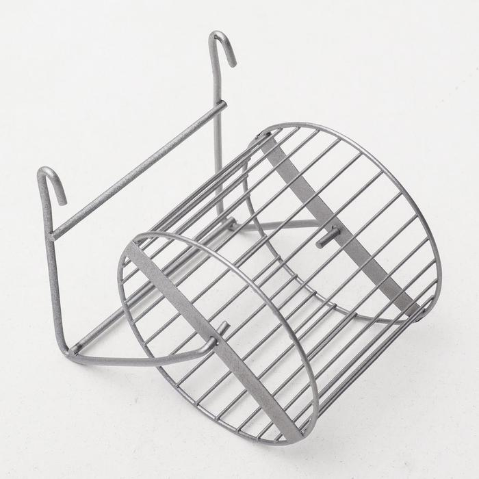 Колесо для грызунов металлическое, перекладины, 9 см, хром Колесо для грызунов металлическое, перекладины, 9 см, хром