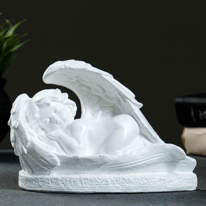 Фигура Фигура "Ангел лежит" белый, 20х15см