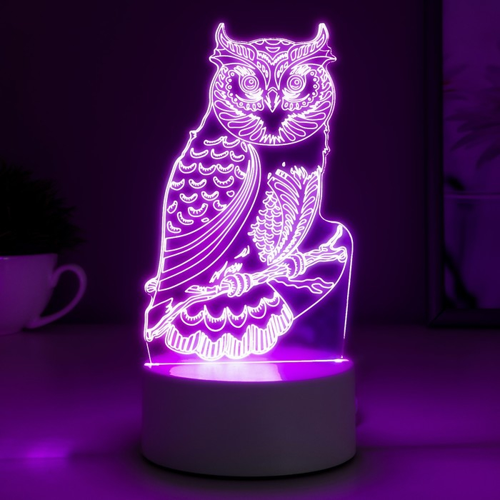 Светильник  Светильник "Сова" LED RGB от сети