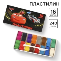 Пластилин 16 цветов 240 г "Тачки"