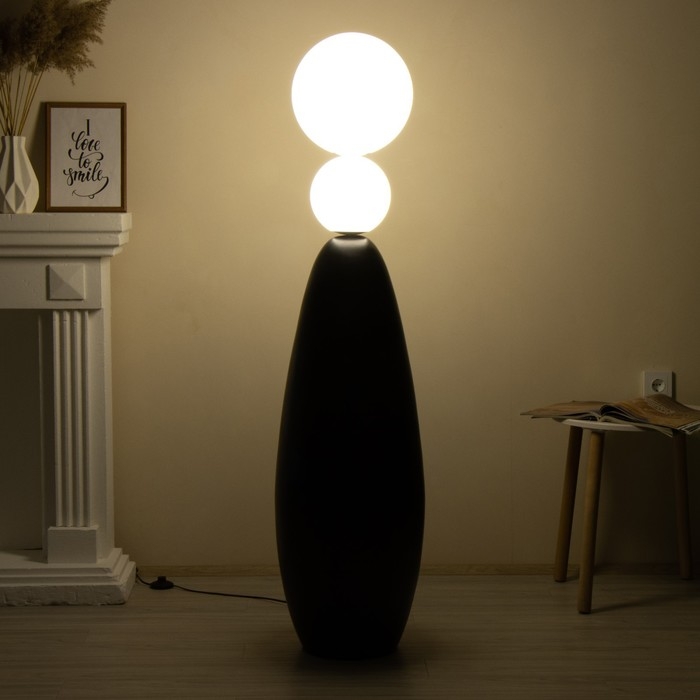 Торшер  Торшер "Бабл" LED 18Вт 4000К черный 38х38х155см