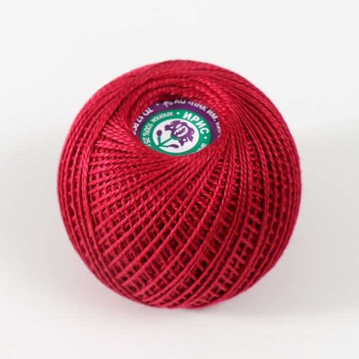 Нитки вязальные "Ирис" 150м/25гр 100% мерсеризованный хлопок цвет 1204