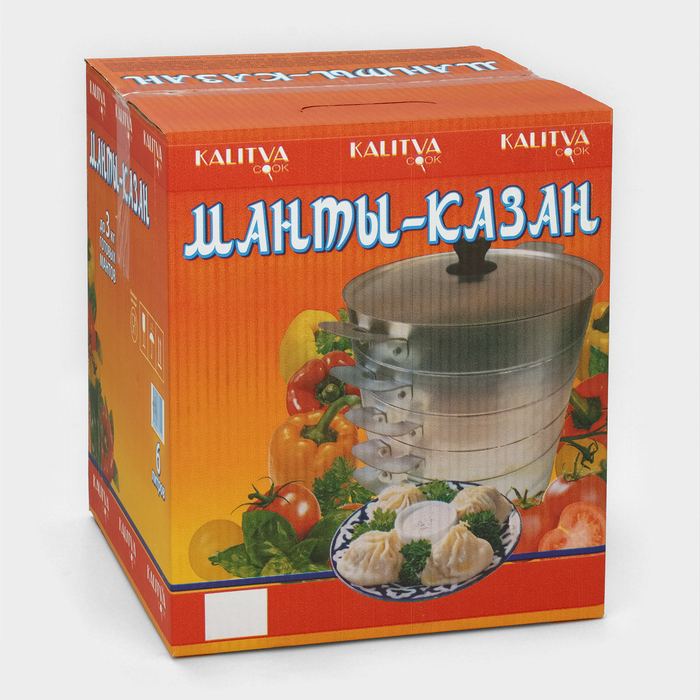 Манты-казан, 6 л, с 4 сетками, d=26 см, высота секции 5 см,металлическая крышка Манты-казан, 6 л, с 4 сетками, d=26 см, высота секции 5 см,металлическая крышка