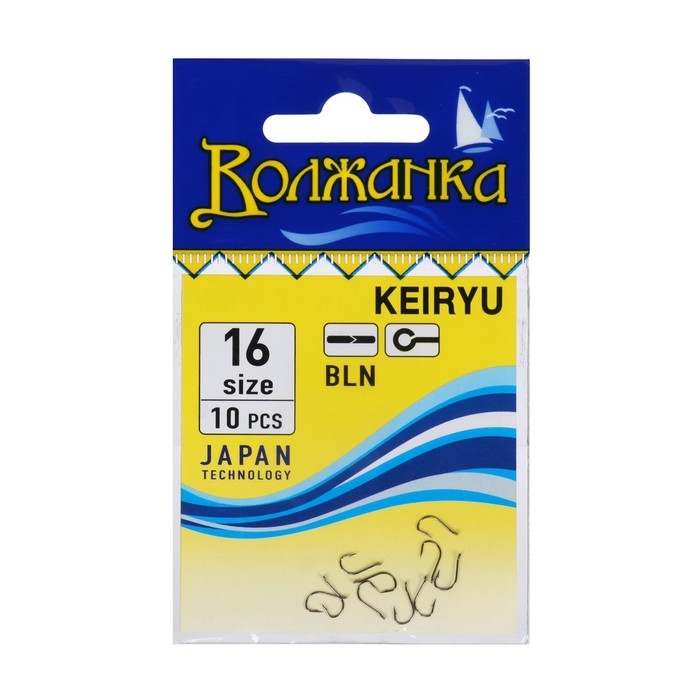 Крючки  Крючки "Волжанка", серия Keiryu, № 16, 10 шт.