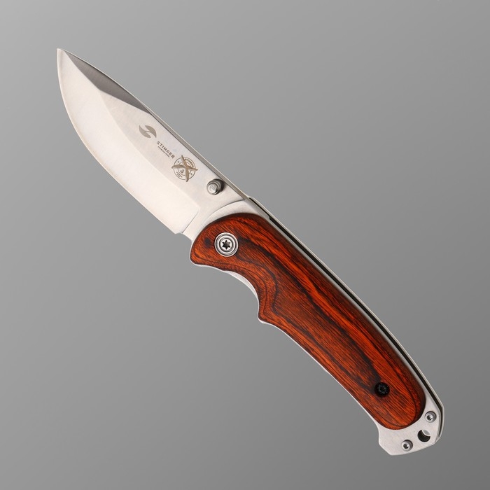Нож складной Stinger, 9 см, лезвие - 3Cr13, рукоять - дерево Нож складной Stinger, 9 см, лезвие - 3Cr13, рукоять - дерево