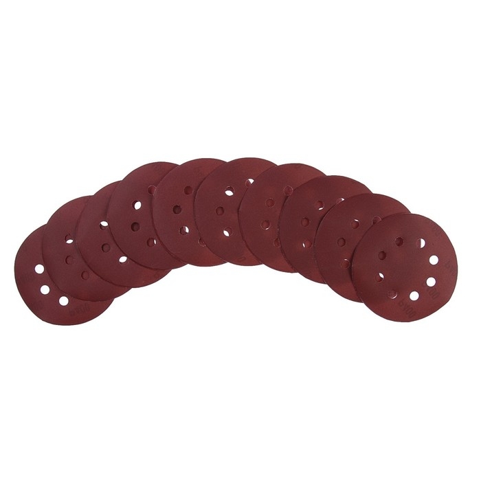 Круг абразивный шлифовальный под Круг абразивный шлифовальный под "липучку" ТУНДРА, перфорированный, 125 мм, Р400, 10 шт.