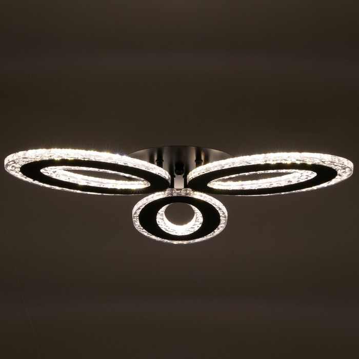 Люстра с ПДУ 1095/3BK LED 114Вт диммер черный 50х50х8 см BayerLux