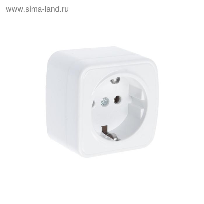 Розетка TDM  Розетка TDM "Дача" Народная, 2П+З, 16 А, IP20, открытая, белый