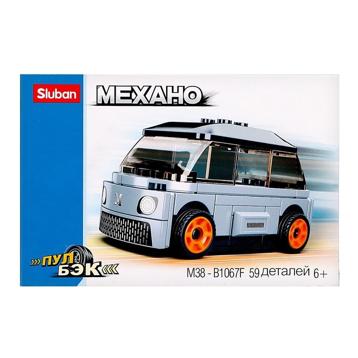 Конструктор Механо &laquo;Минивен&raquo;, инерция, 59 деталей