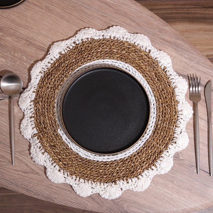 Коврик плетёный круглый 35 см Коврик плетёный круглый 35 см