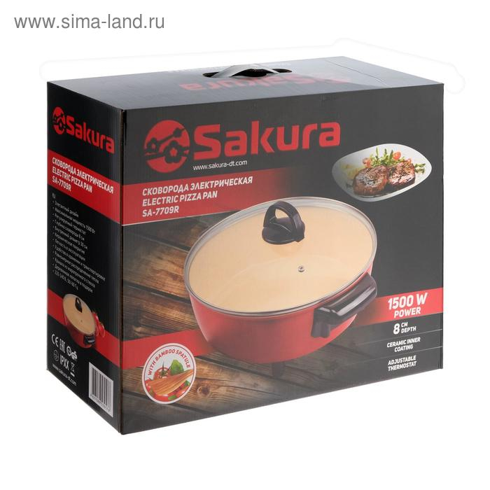 Сковорода электрическая Sakura SA-7709R, 1360 Вт, d=30, глубина 8 см Сковорода электрическая Sakura SA-7709R, 1360 Вт, d=30, глубина 8 см