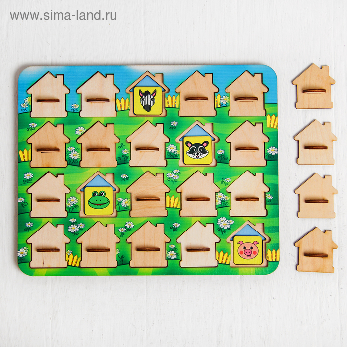 Игра для тренировки памяти &laquo;Мемо. Домики&raquo; размер окошек: 4 &times; 4,5 см