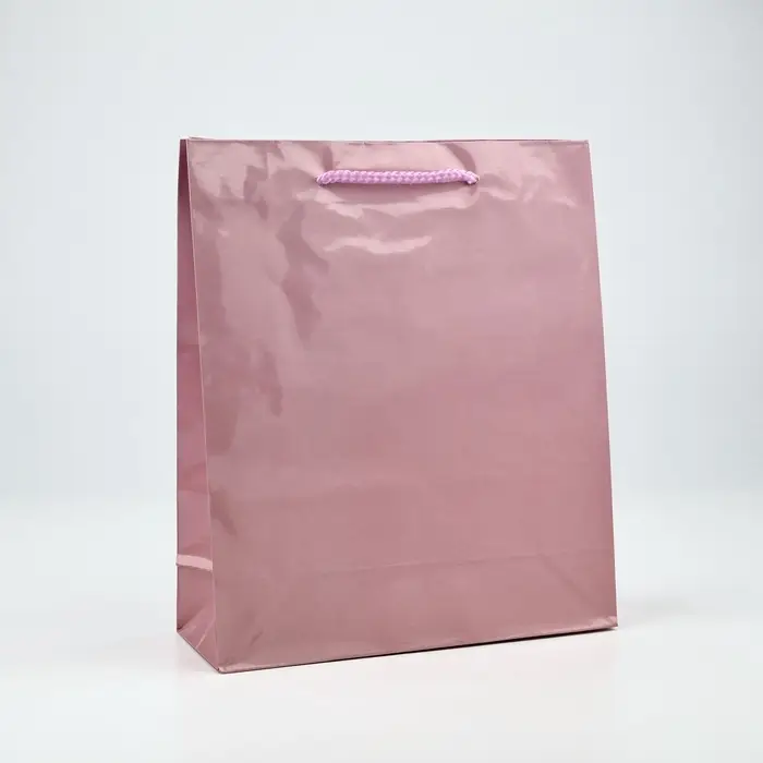 Пакет подарочный ламинированный, упаковка, «Розовый», ML 21 х 25 х 8 см
