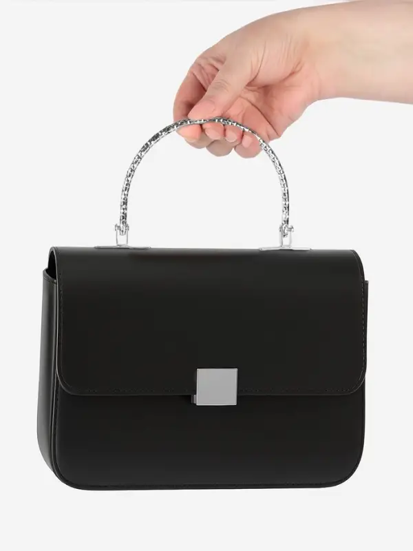 Ручка для сумки «Рифлёная рамка», металлическая, на прокол, 13×9 см, цвет серебряный Ручка для сумки «Рифлёная рамка», металлическая, на прокол, 13×9 см, цвет серебряный