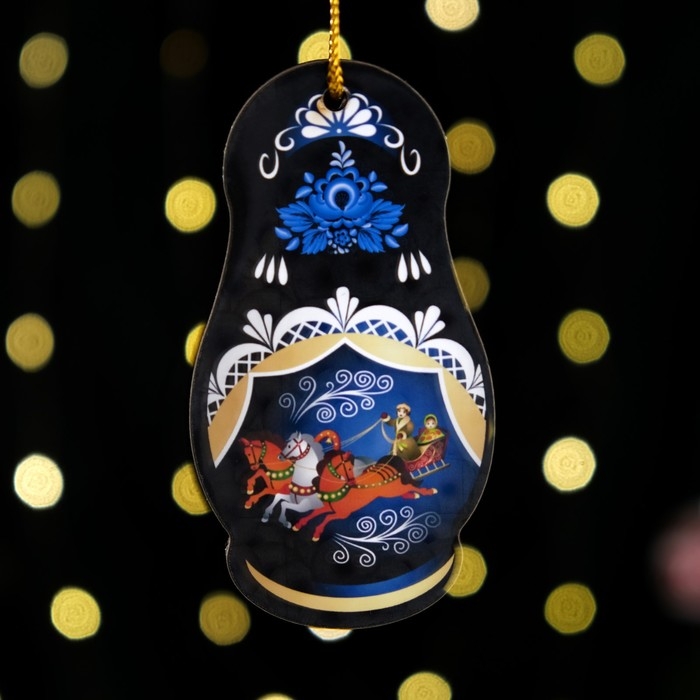 Сувенир сундук - копилка с новогодними игрушками (3 шт.) Сувенир сундук - копилка с новогодними игрушками (3 шт.) "Ежик", 13 х 7,5 х 8,5 см