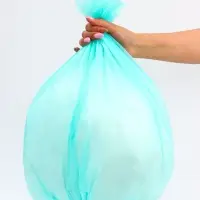 Мешки для мусора в рулоне ПСД 60 л, бирюзовые, 18 мкм 10 шт. 58&times;62 см