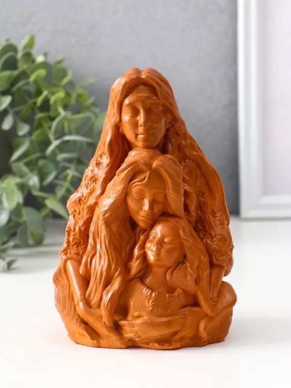 Фигура «Сила рода», 14×9.5×7 см, красная глина