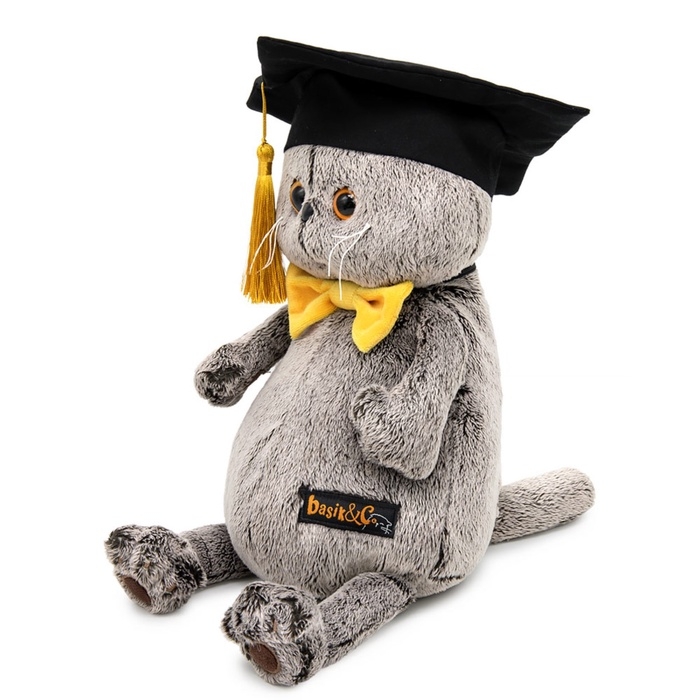 Мягкая игрушка  Мягкая игрушка "Басик в академической шапочке", 25 см Ks25-287