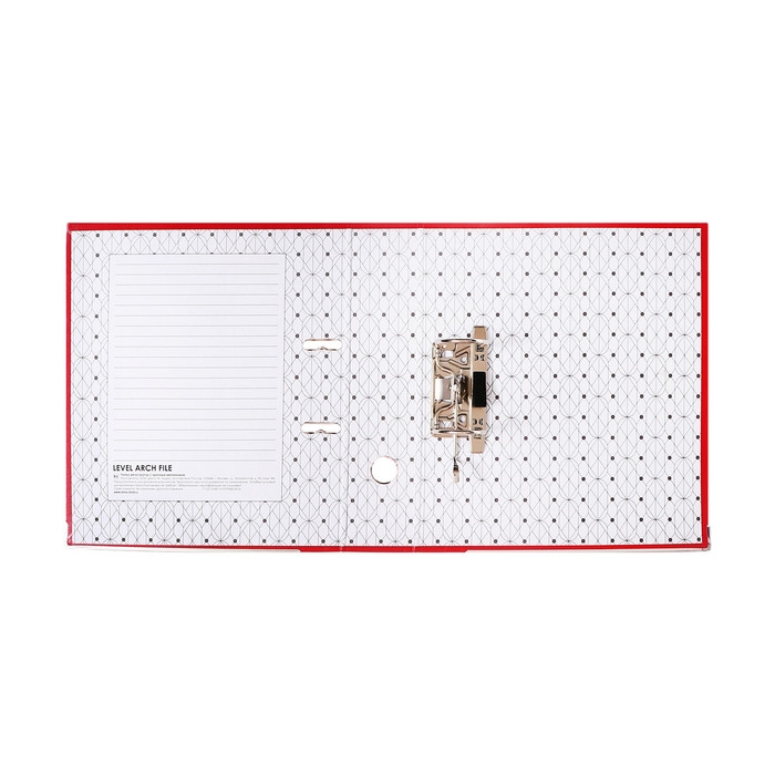 Папка-регистратор 75мм, А4, Calligrata Папка-регистратор 75мм, А4, Calligrata "Mega", бумвинил, с карманом на корешке, нижний металлический кант, красная