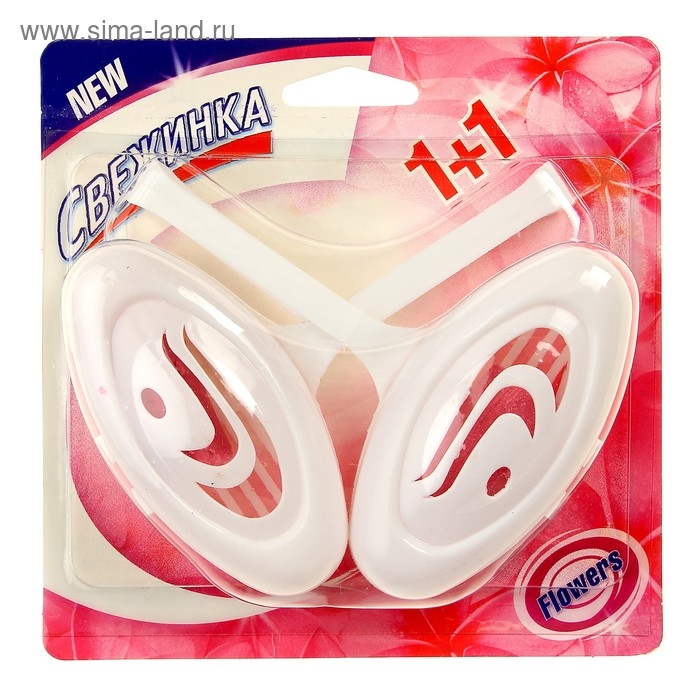 Подвесной очиститель для унитаза, Свежинка  Подвесной очиститель для унитаза, Свежинка "Цветы", 2шт, 30 гр