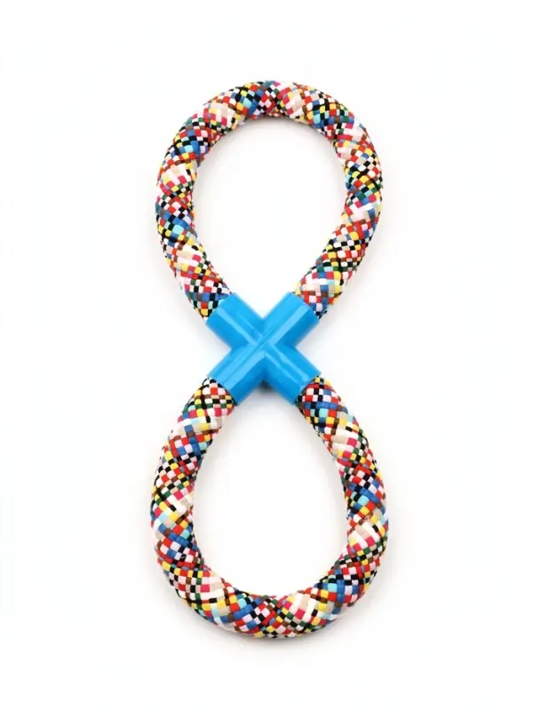 Игрушка тренировочная канатная "Восьмёрка", до 38 см, до 260 г