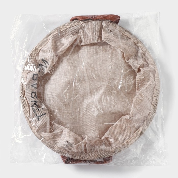 Корзина для хранения с ручками круглая Доляна My Basket, 30×30×13, цвет бежевый Корзина для хранения с ручками круглая Доляна My Basket, 30×30×13, цвет бежевый