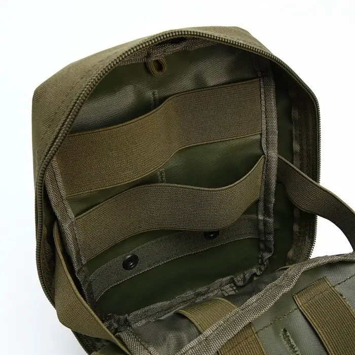 Аптечка тактическая-подсумок, 14.5&times;20 см, зелёная