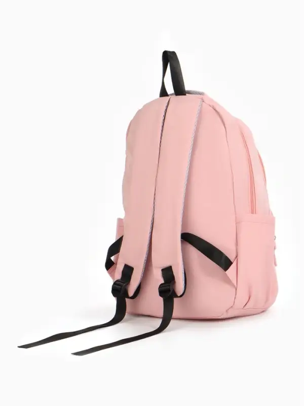 Рюкзак школьный на молнии, с отделами, карманами, размер 31&times;18&times;44 см, розовый
