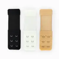 Застёжка для бюстгальтера, удлинитель, 3 ряда 2 крючка, 3.2&times;10.5 см, 3 шт.