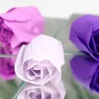 Мыльные розы, фиолетовые оттенки, набор 18 шт., в коробке