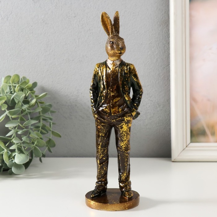 Сувенир полистоун Сувенир полистоун "Заяц в костюме" 8х7,5х26 см