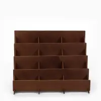 Подставка под открытки 12 ячеек, 34.5&times;23&times;25 см, толщина 3 мм, коричневый