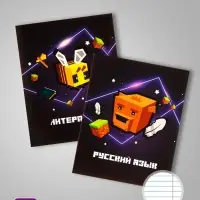 Набор предметных тетрадей Calligrata &laquo;Пиксели&raquo;, 10 предметов, 36 листов, со справочным материалом, обложка из мелованного картона, блок офсет