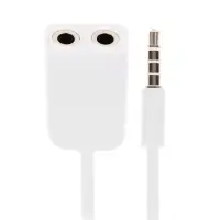 Кабель-переходник аудио LuazON, Jack 3.5(4pin)(m)-2xJack 3.5(3 pin)(f),для микро и наушников