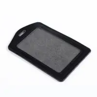 Бейдж - карман вертикальный, 70&times;100 мм, внутренний размер 83&times;51 мм, ПВХ, чёрный