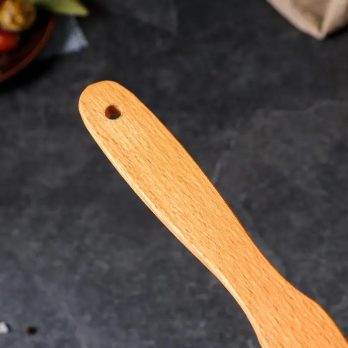 Лопатка кухонная деревянная «Фигурная», 31 см, бук-премиум