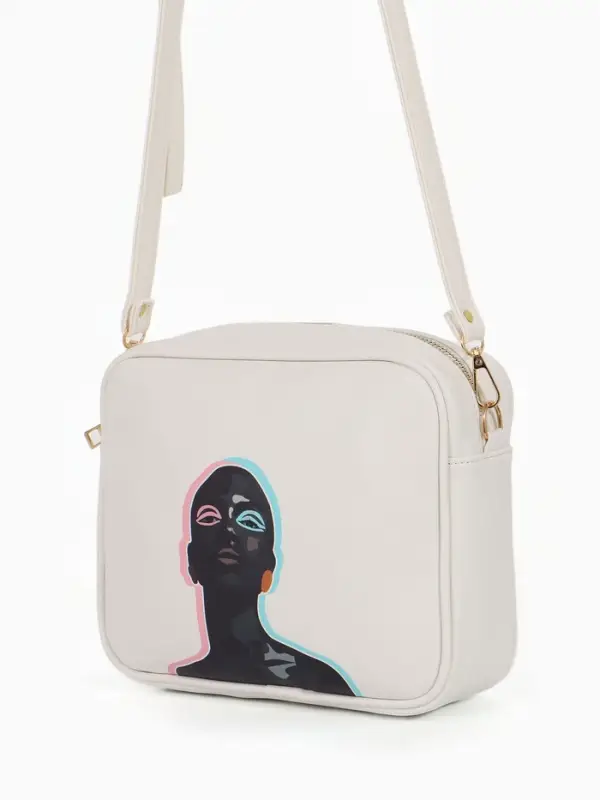 Сумка женская кросс-боди TEXTURA на молнии, 22&times;8&times;17 см, белая