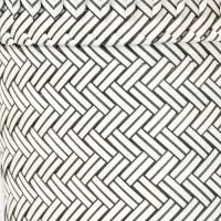 Сумка плетёная, 30&times;15&times;35 см, пластик, белая с чёрным